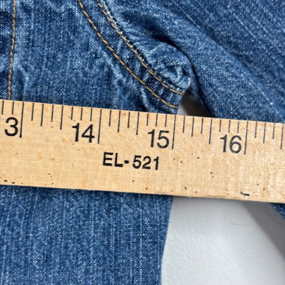 VTG Y2K Gymboree Embroidered Denim Jacket 9 Preppy Fall Classic Red Bows Ruffle - Picture 9 of 10